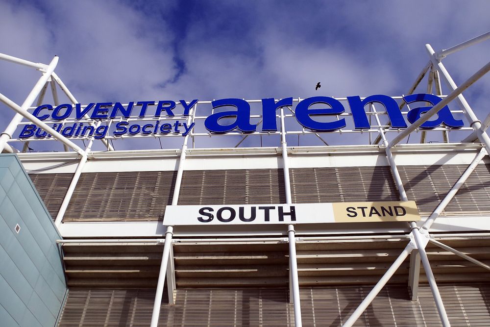 Coventry Building Society Arena, napis na trybunie południowej