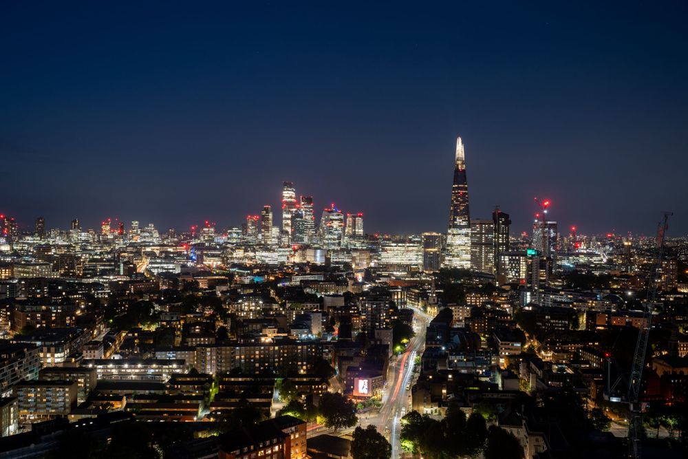 Panorama Londynu nocą